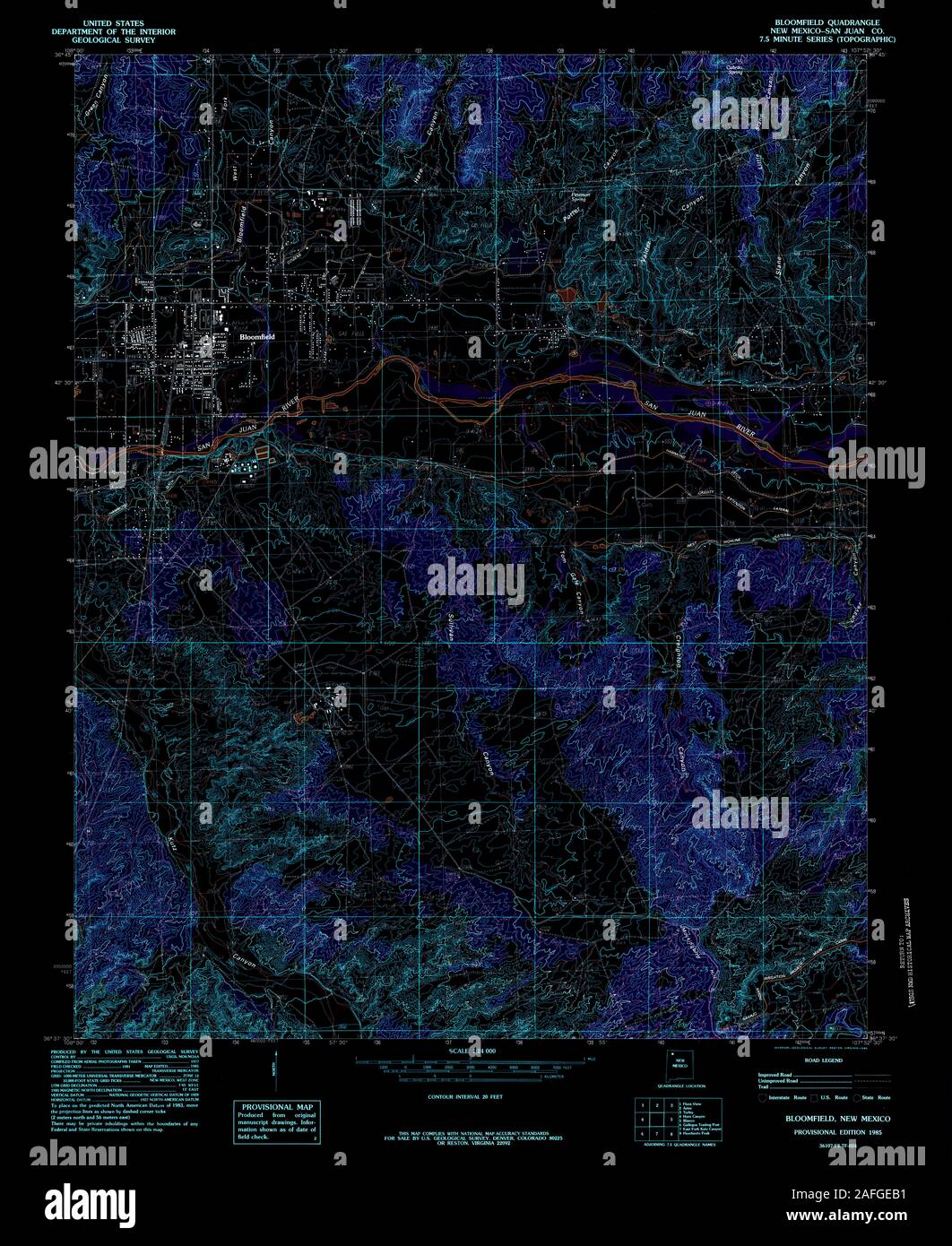 Map of bloomfield new mexico hires stock photography and images Alamy
