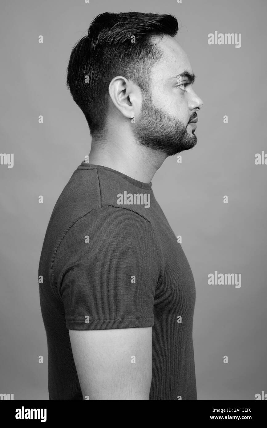 South indian man side view Black and White Stock Photos & Images - Alamy