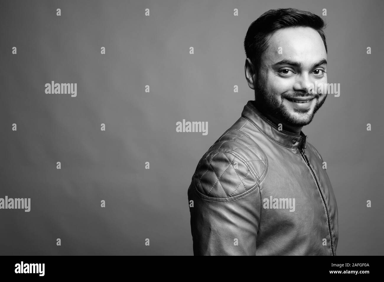Indian close up happy face man smiling Black and White Stock Photos ...