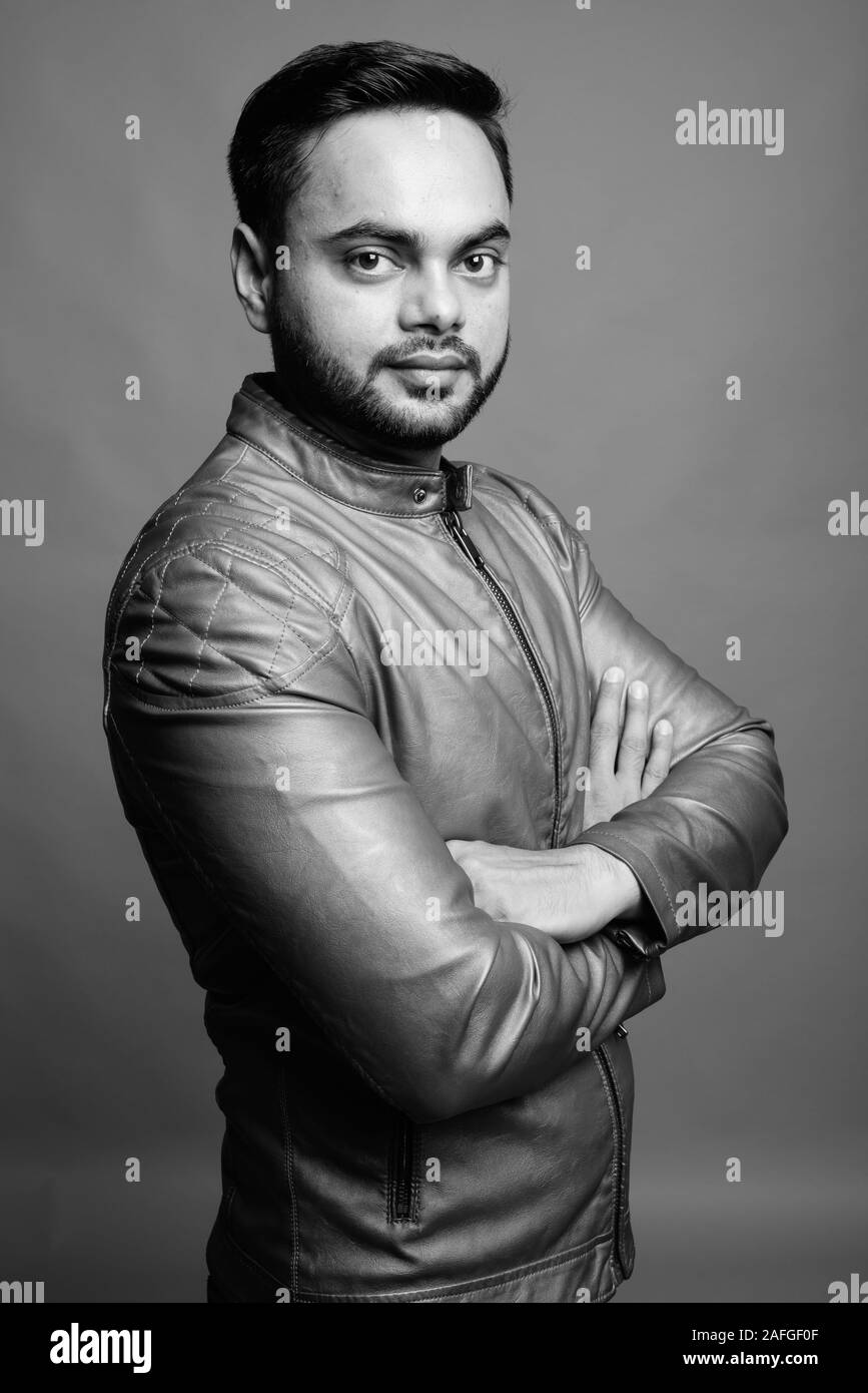 Indian man confident fashion Black and White Stock Photos & Images - Alamy