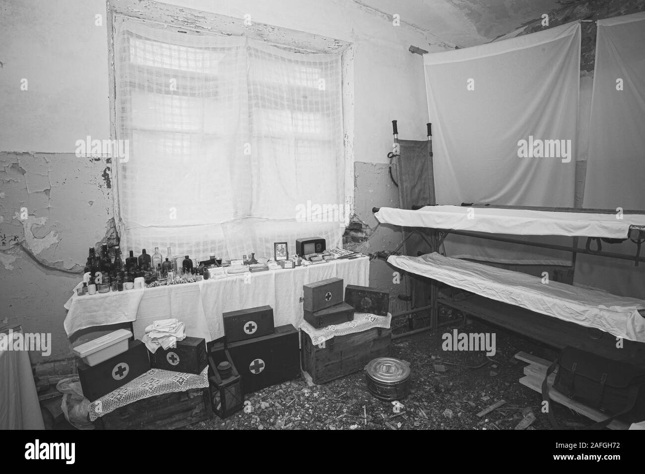 German military hospital Black and White Stock Photos & Images - Alamy