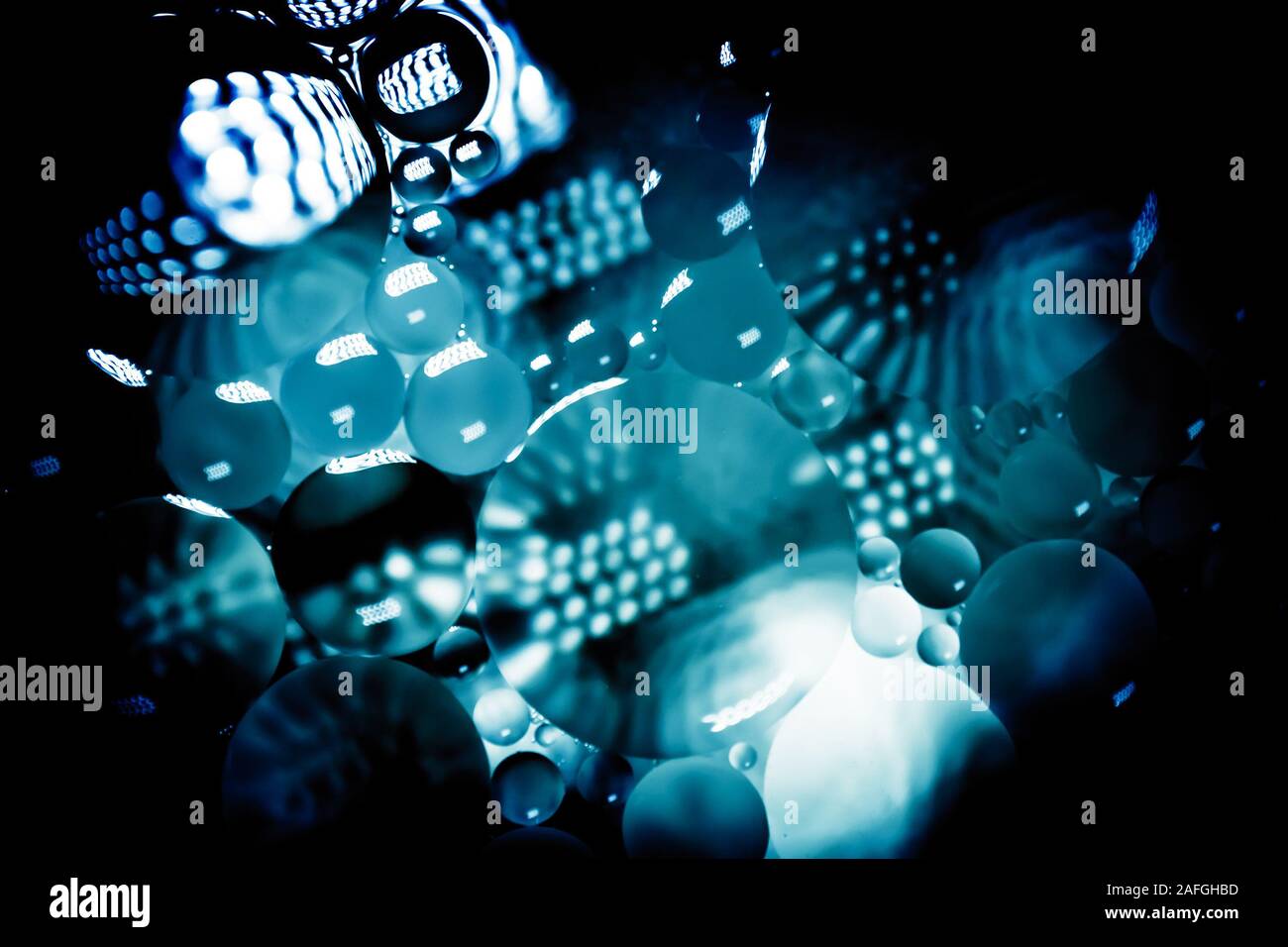 Creative abstract background from circles of different sizes with ...