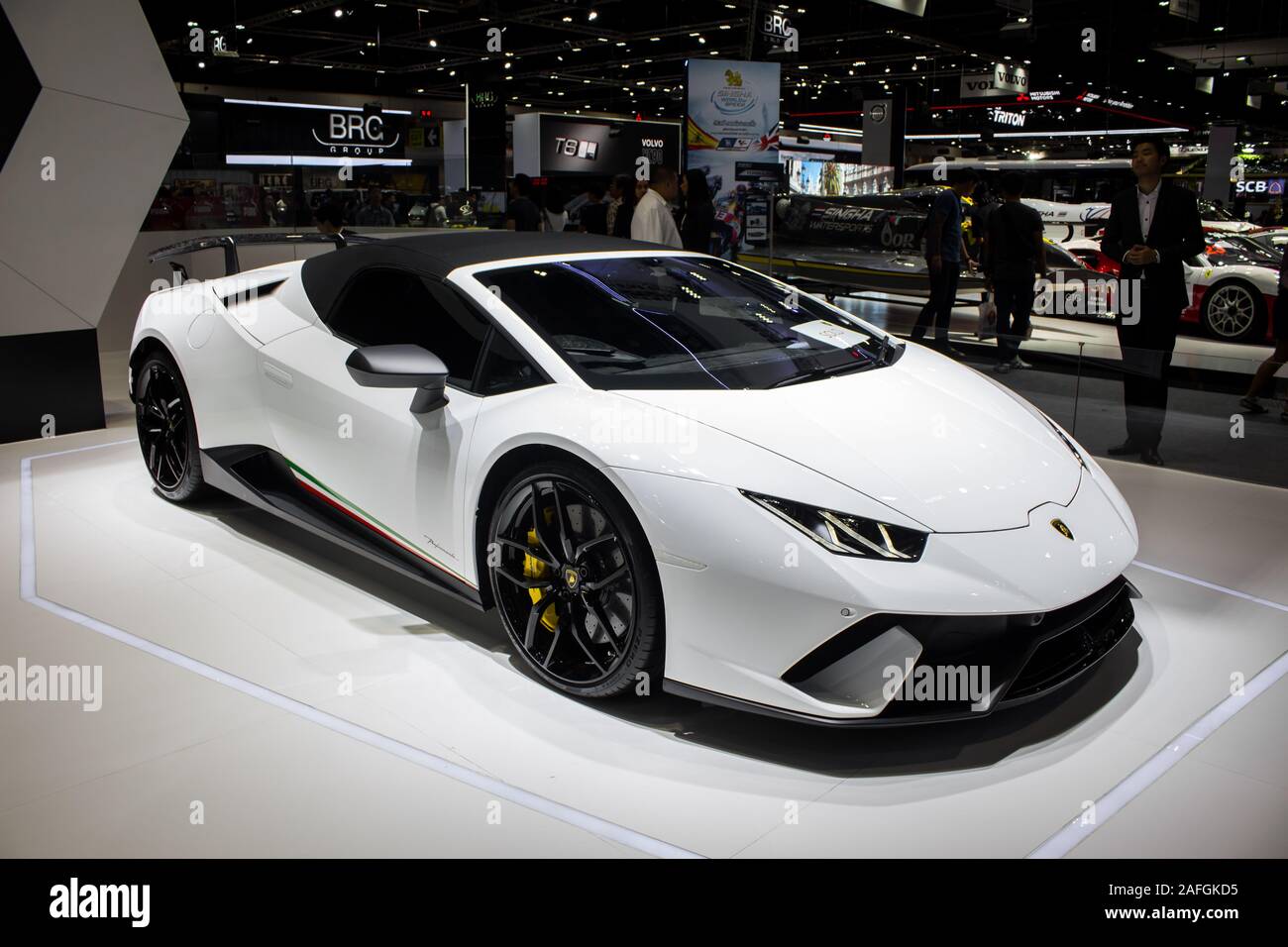 Nonthaburi, THAILAND, December 2018 : White lamborghini on display in  Bangkok International Motor Expo 2018 at Impact Arena exhibition Muangthong  Than Stock Photo - Alamy