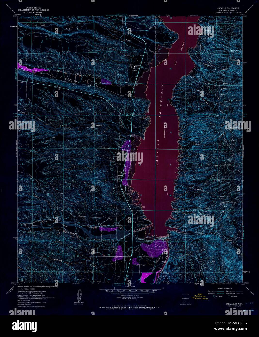 Caballo new mexico map hires stock photography and images Alamy