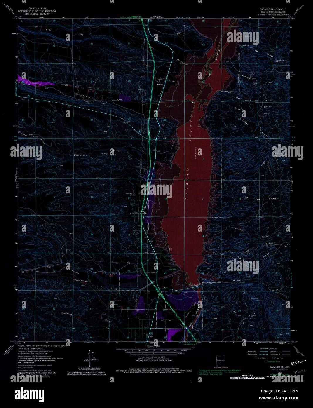 Caballo new mexico map hires stock photography and images Alamy