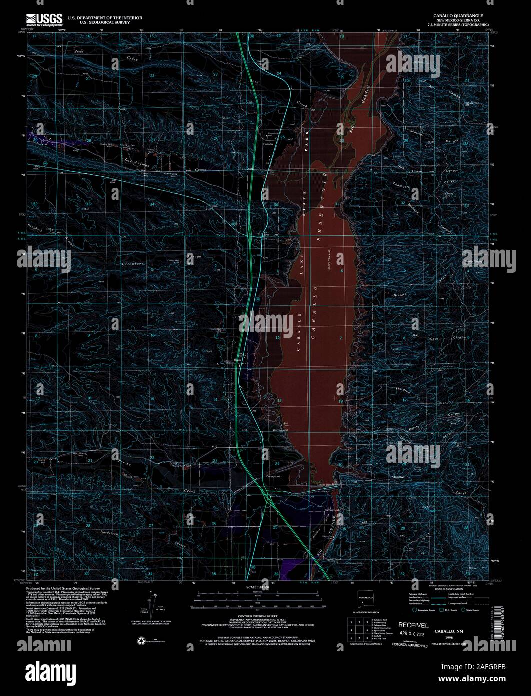 Caballo new mexico map hires stock photography and images Alamy