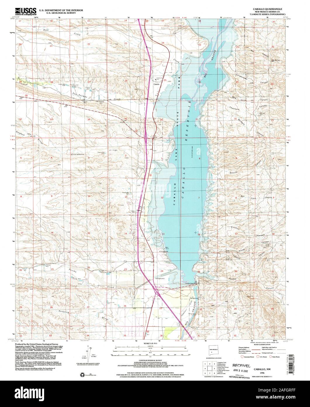 Map of caballo new mexico Cut Out Stock Images & Pictures Alamy
