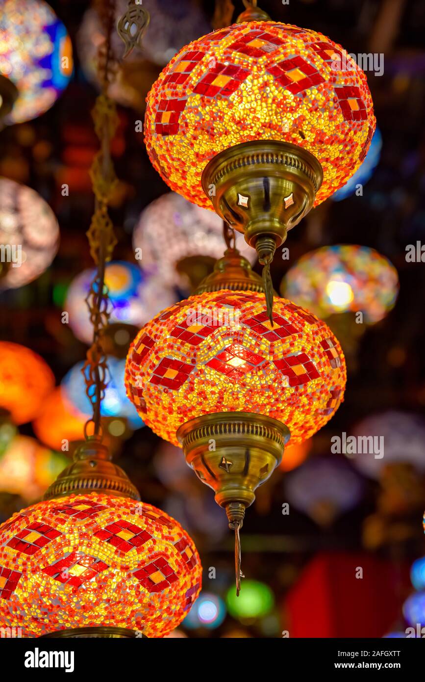 Turkish Lamp or Moroccan Lantern, Eastern style, decorative lamps at