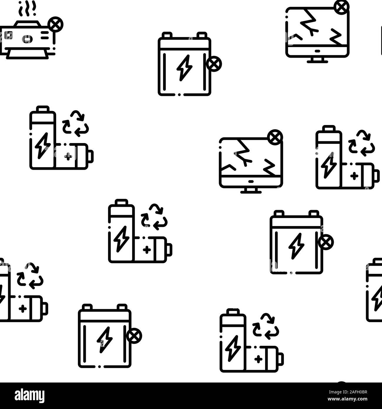 Electrical Waste Tools Seamless Pattern Vector Stock Vector Image & Art ...