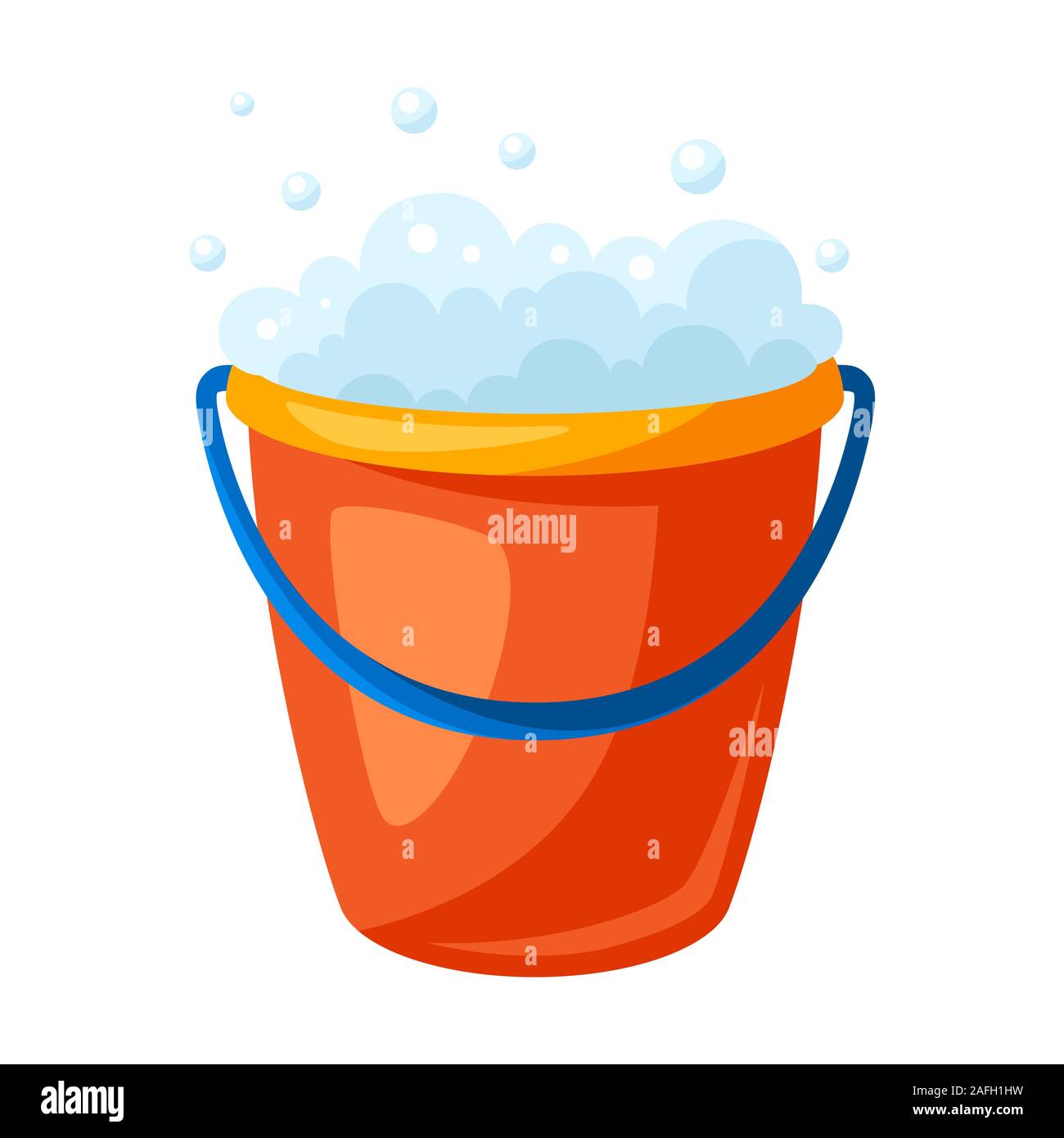 Illustration of soap bucket. Stock Vector