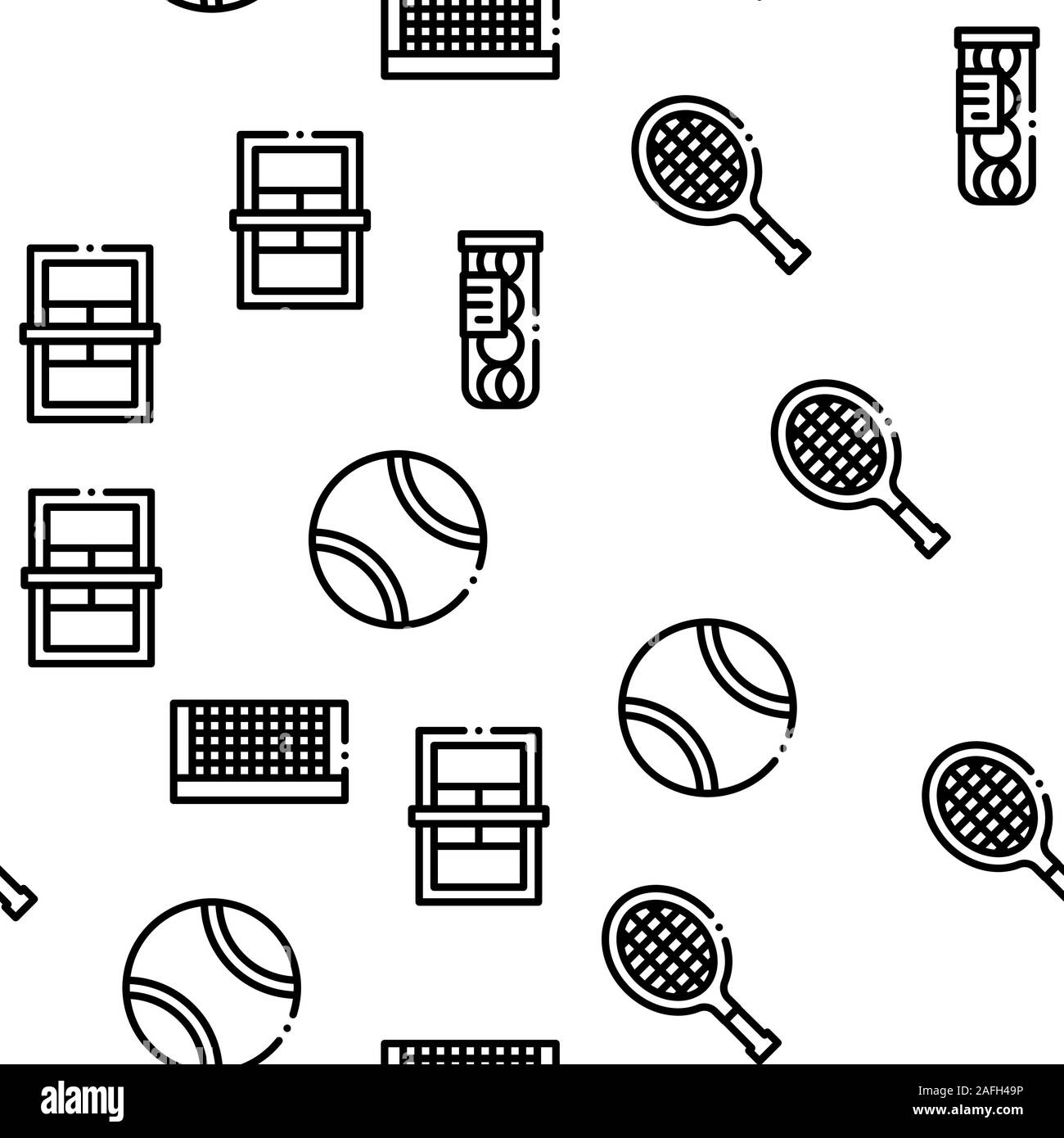 Tennis Game Equipment Seamless Pattern Vector Stock Vector Image & Art ...