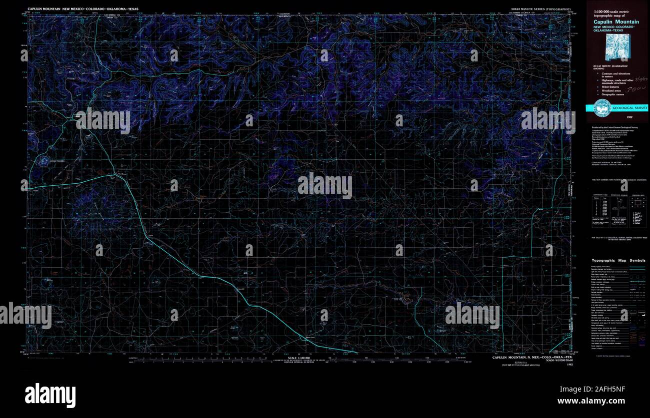 Capulin new mexico map hires stock photography and images Alamy