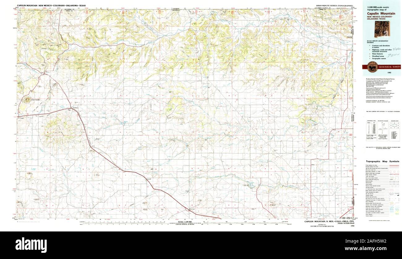 Capulin new mexico map hires stock photography and images Alamy