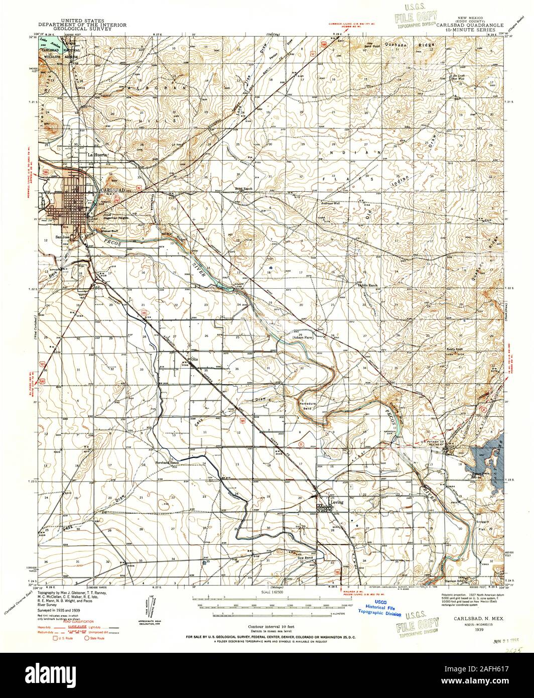 Map of carlsbad new mexico hires stock photography and images Alamy