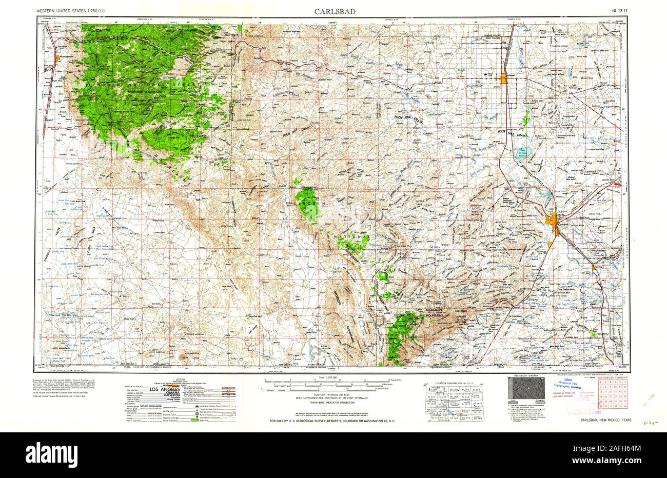 Map of carlsbad new mexico hi-res stock photography and images - Alamy