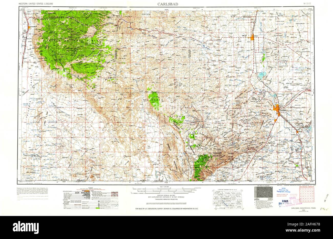 Map of carlsbad new mexico hires stock photography and images Alamy