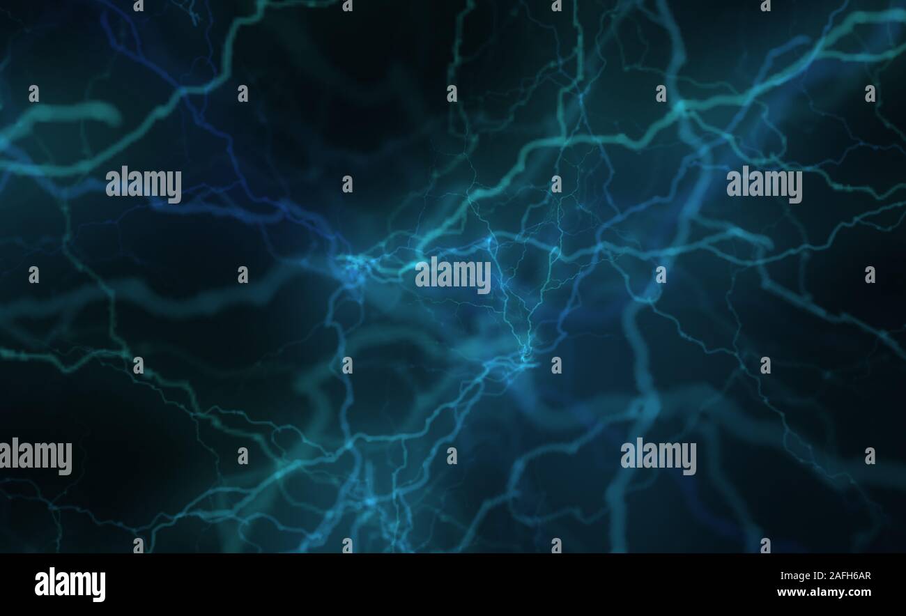 Abstract background with luminous lightning. Stock Photo