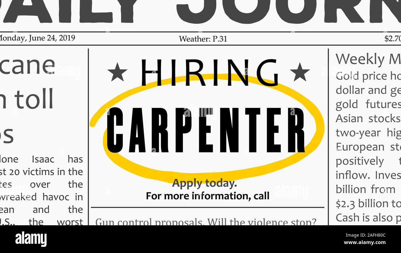 Job Advertisement Newspaper High Resolution Stock Photography And Images Alamy