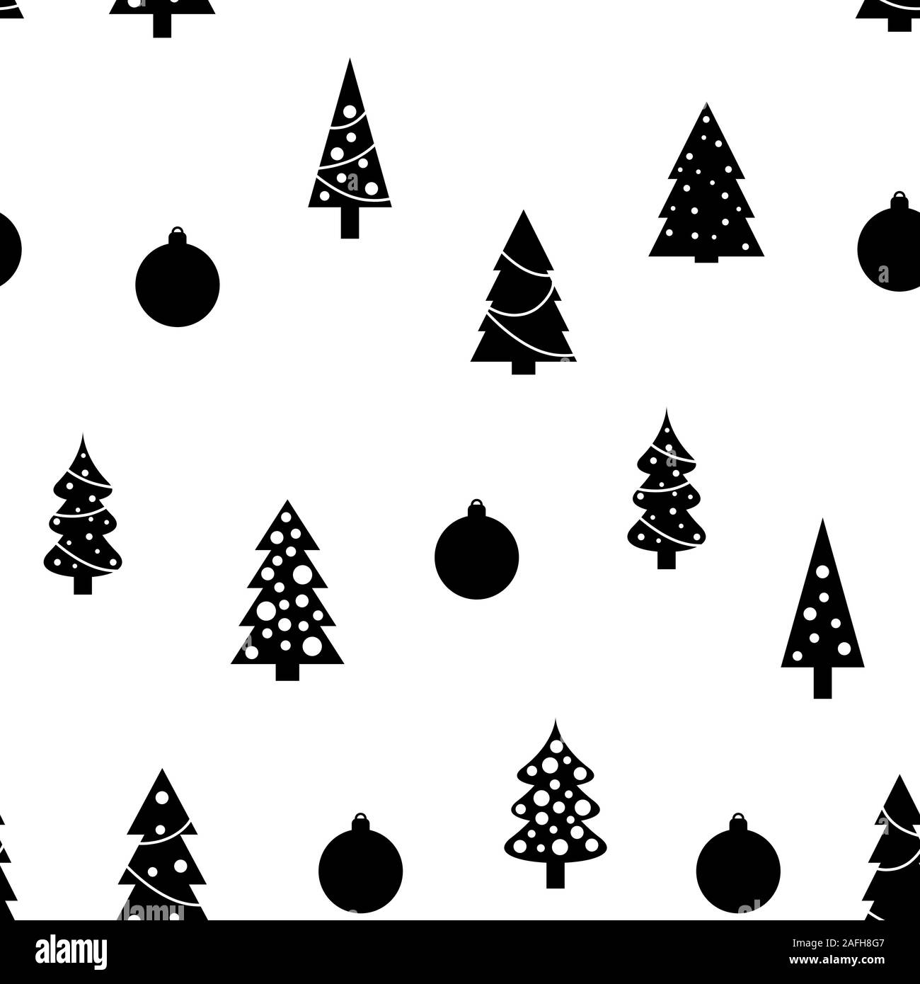 Christmas pattern - seamless background texture. Christmas tree vector ...