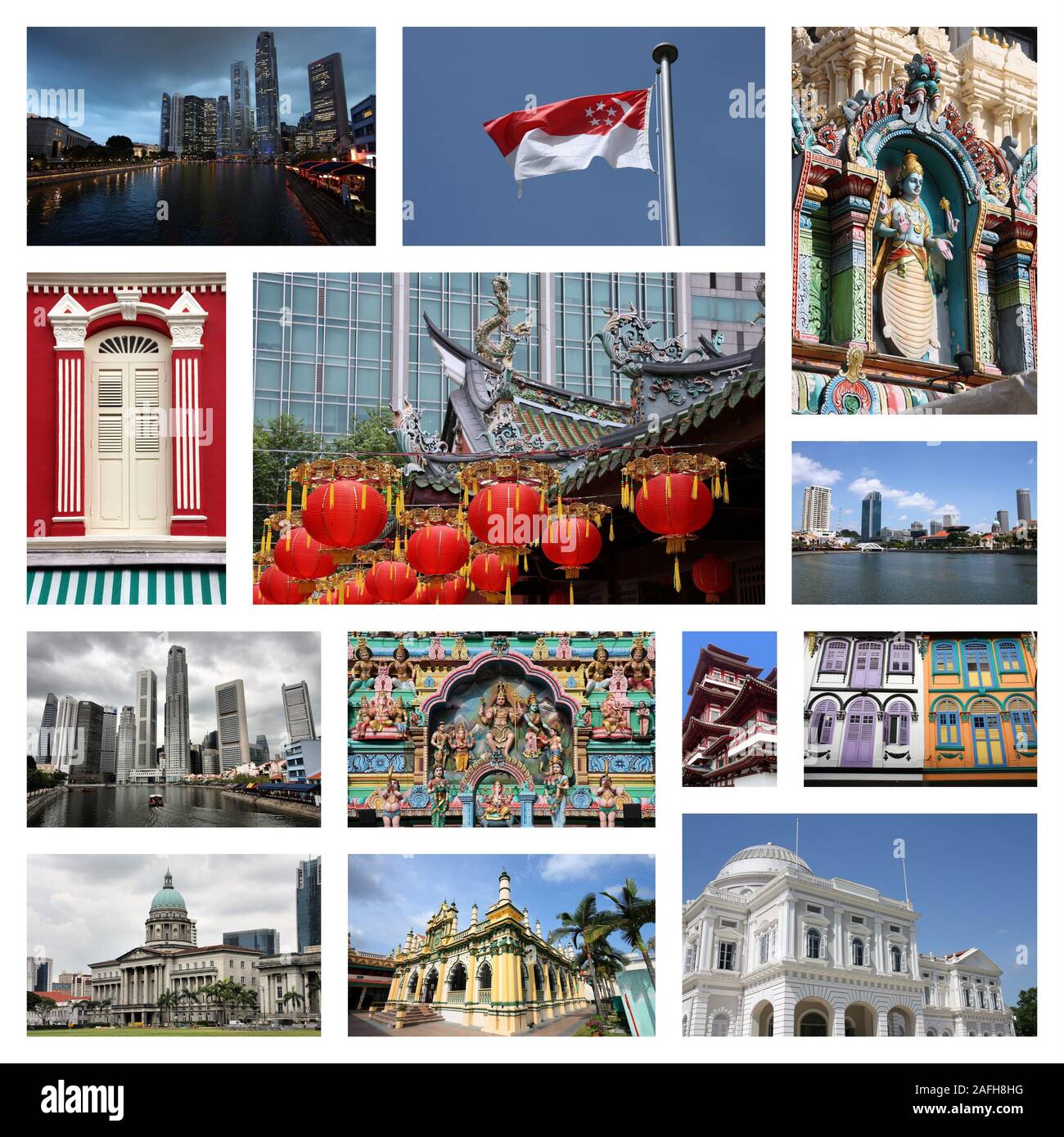 Singapore City travel photo collage images collection Stock Photo Alamy