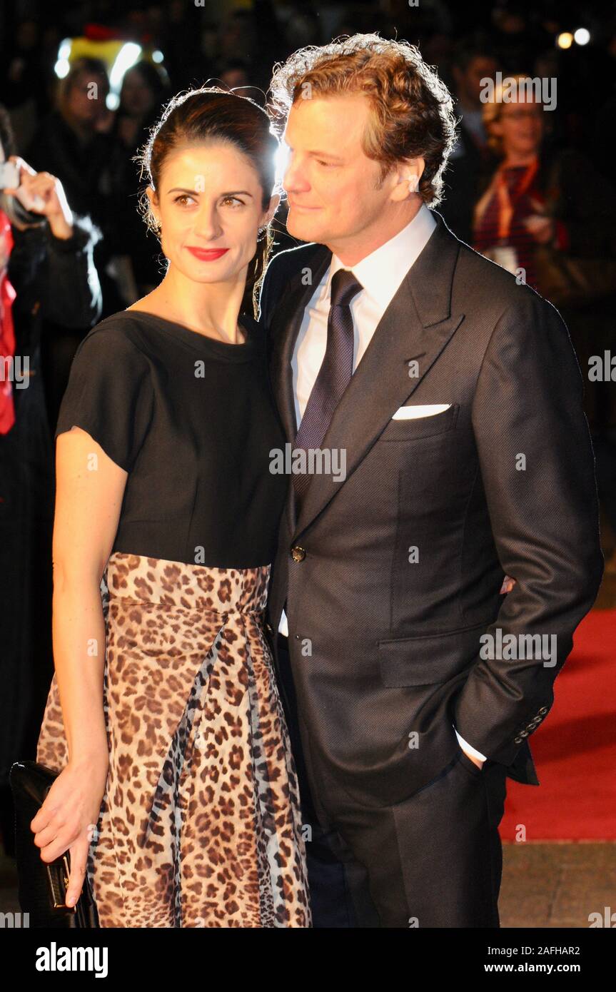 Colin Firth, Livia Giiuggioli  The Kings Speech Premiere,  London  UK Stock Photo