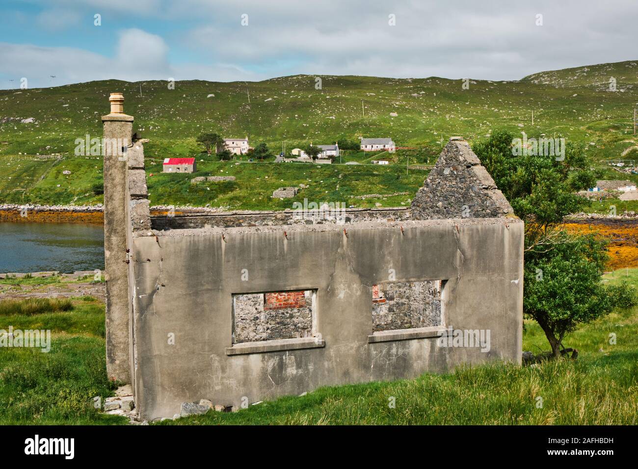 Abandoned crofters dwelling, Isle of Harris, Outer Hebrides, Scotland Stock Photo