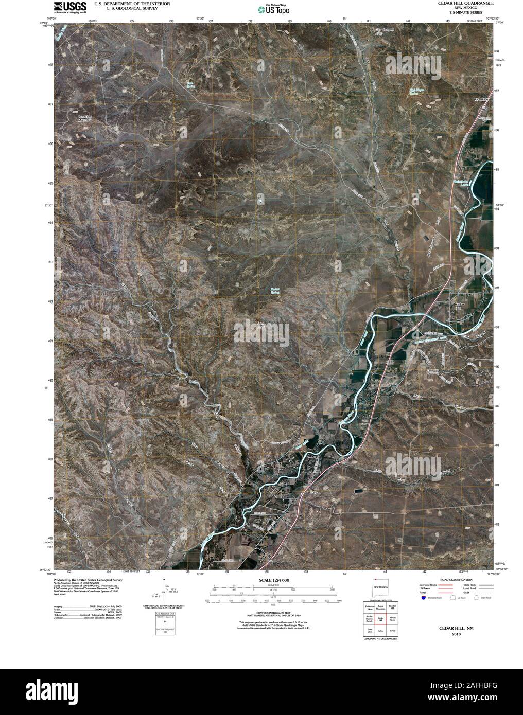 Map of cedar hill new mexico Cut Out Stock Images & Pictures Alamy