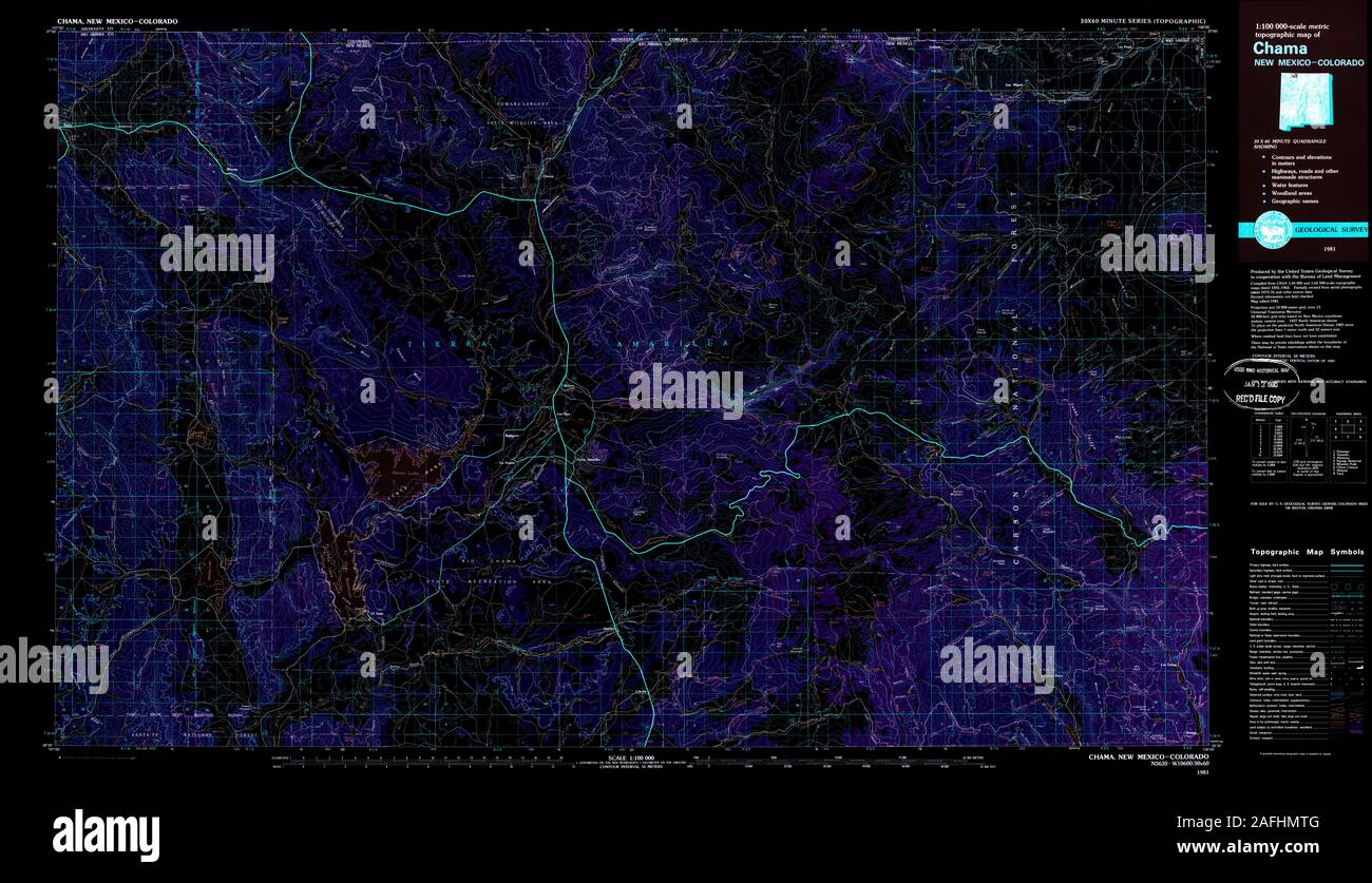 Map of chama new mexico hires stock photography and images Alamy