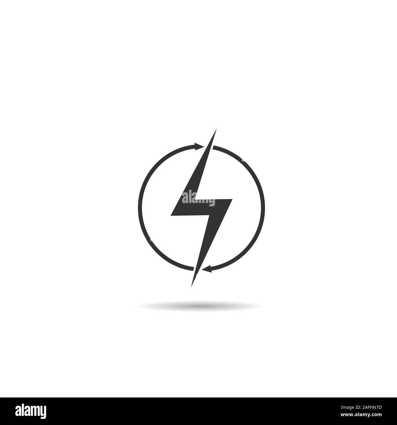 Quick charge icon. Thunder lightning symbol, high tech symbol Stock Vector