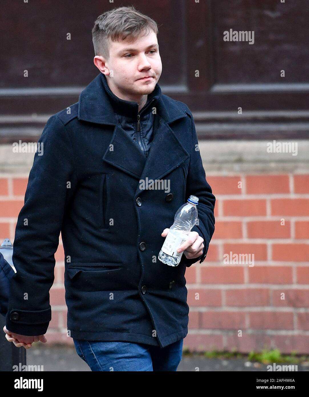 Garry Jack ,23, who denies membership of National Action, a banned neo-Nazi terrorist group, arriving at Birmingham Crown Court. PA Photo. Picture date: Monday December 16, 2019. See PA story COURTS FarRight. Photo credit should read: Jacob King/PA Wire Stock Photo