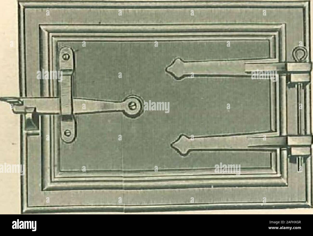 . Grates and fireplace fixtures in iron and brass. Damper No. 5. 21, 25