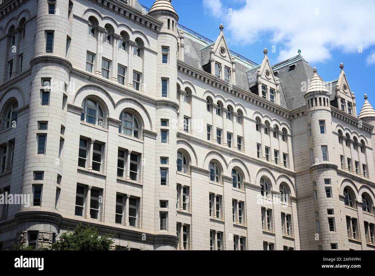Washington DC, USA. Old Post Office Pavilion officially renamed as Nancy Hanks Center. Stock Photo