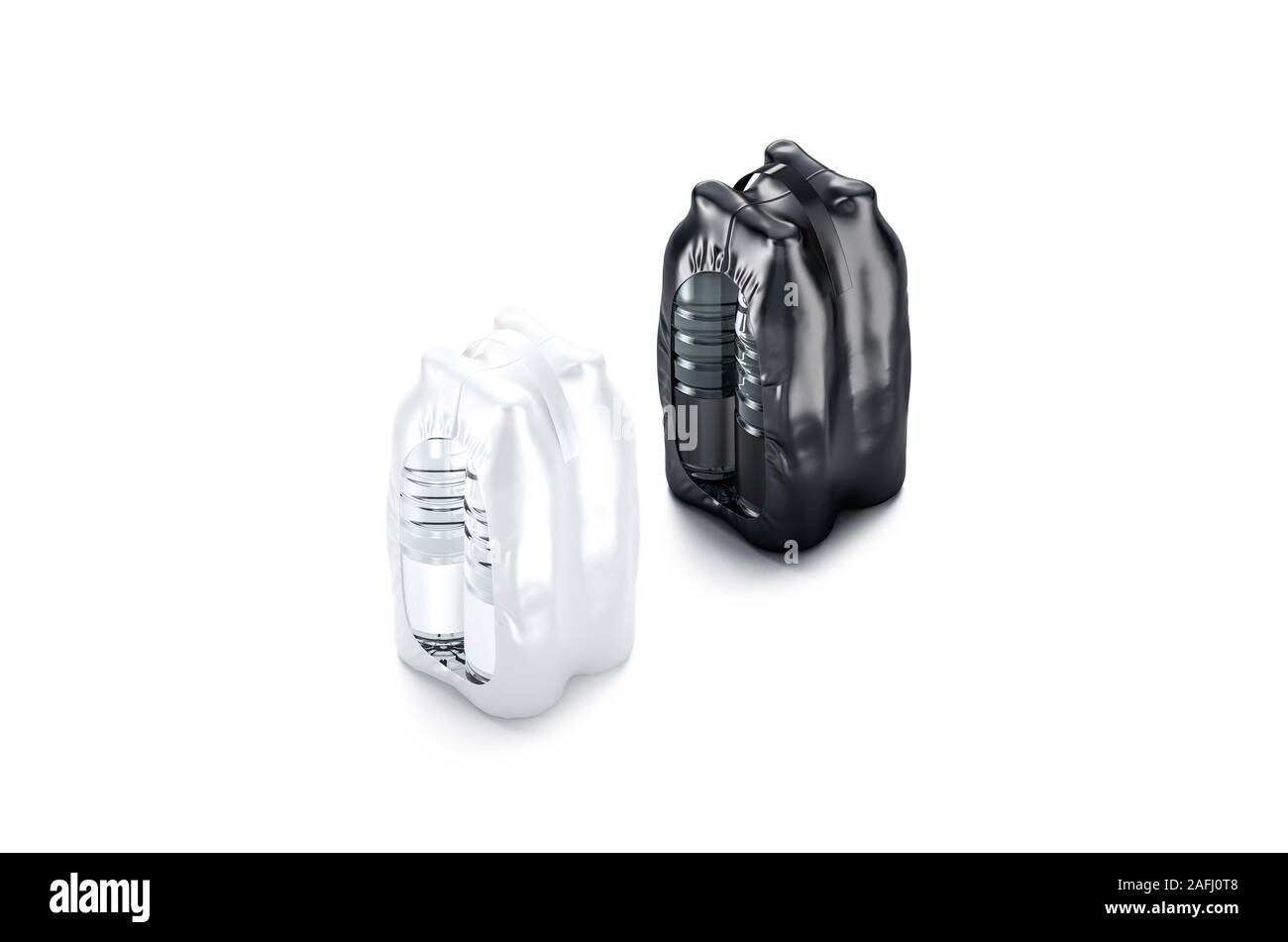 Download Blank Plastic Bottle In Black And White Shrink Wrap Mockup Stock Photo Alamy