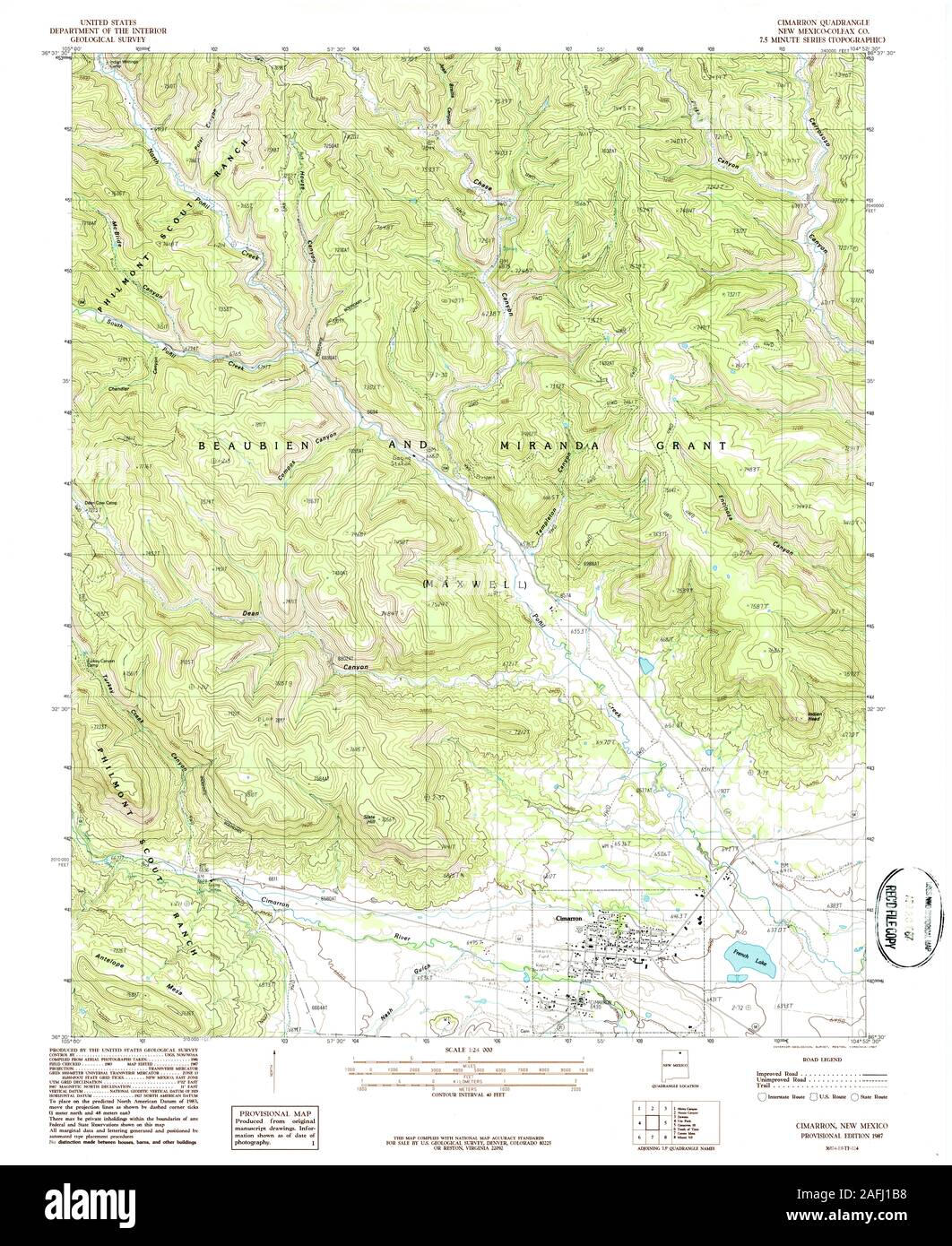 Map of cimarron hires stock photography and images Alamy