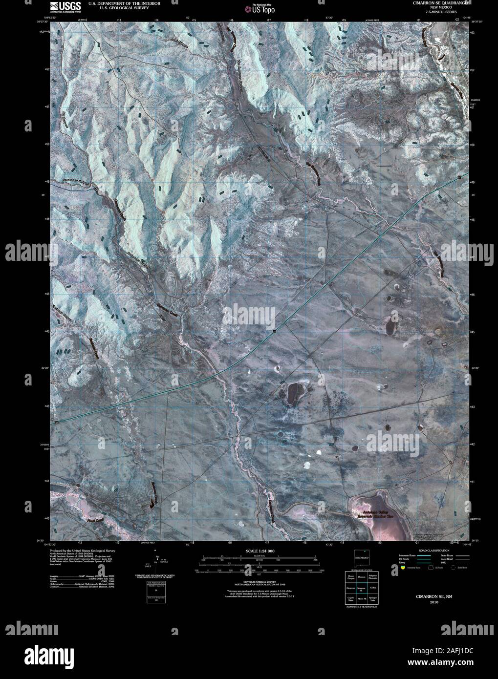Map of cimarron new mexico hires stock photography and images Alamy