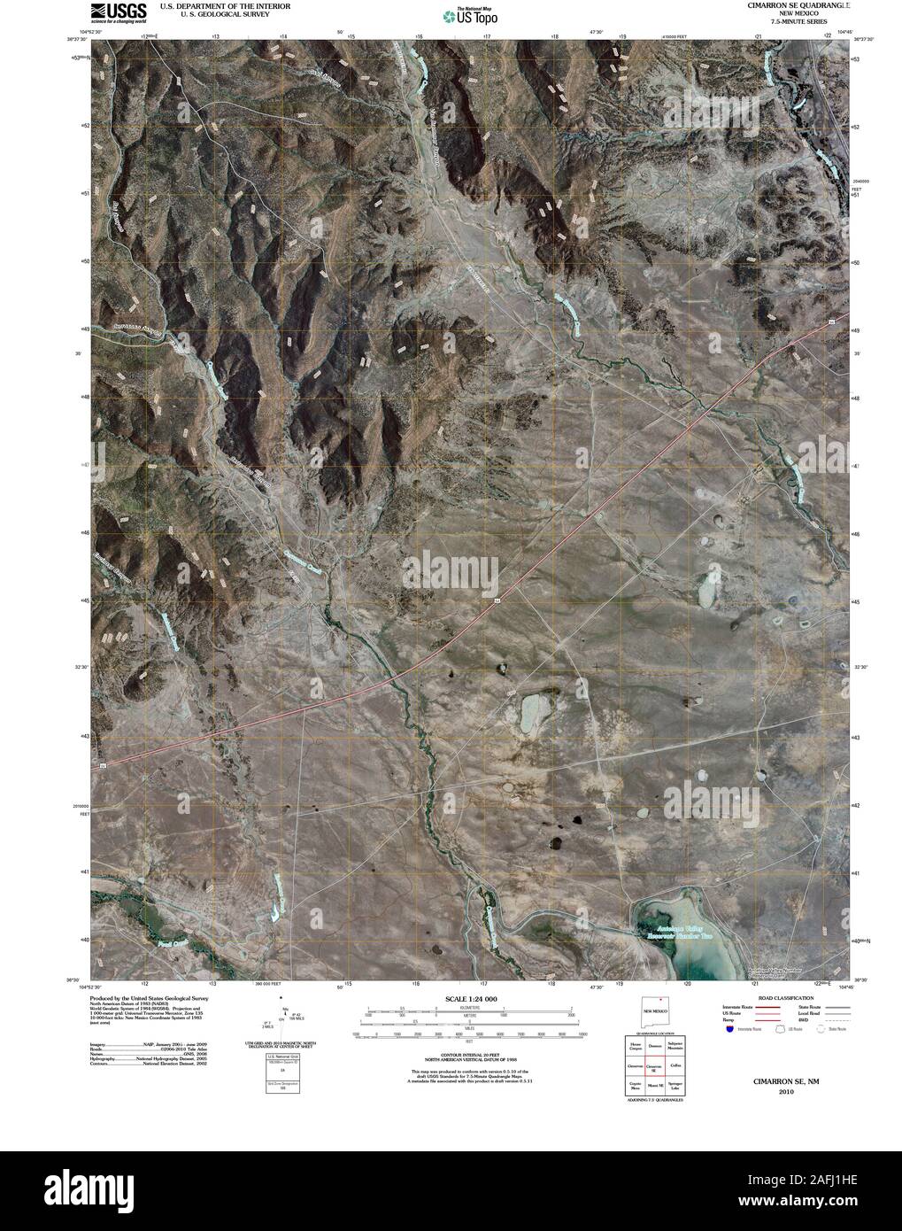 Map of cimarron new mexico hires stock photography and images Alamy