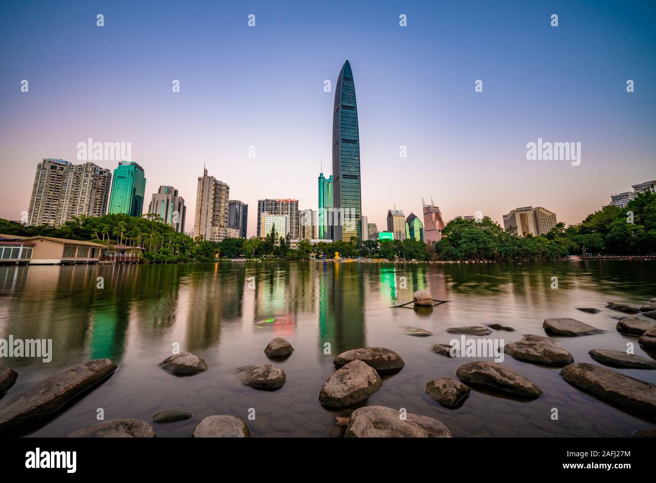 SHENZHEN, CHINA - OCTOBER 28: This is a night view of a city SHENZHEN, CHINA - OCTOBER 28: This is a night view of a city