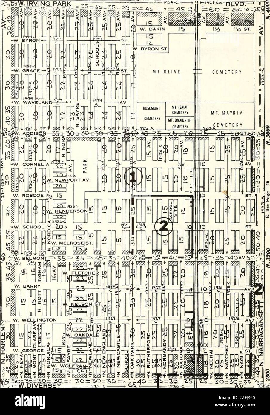 . Olcott's land values blue book of Chicago. blVERSEYELMWOOD PARK HOT ZOMED SUBJECT TO SEED RESTRICTIOHSAV. Q, 1*^ W.8000 S See Page ssaOOML SYMBOL DESIGHATES BOS- STS, iy//200 im-i Sec 24 Class 3-4-l£08t Vac-Not Pavad-Amer-i: Pol NEi- Sec 24 Class 3-4-ll03t Vac-Aner i. Pol.SwI Sec 24 Class 3-4-ll03t Vac-Not Paved-Amer & Pol SKi Sec 24 Class S-4 Host Vac-Aner iSc PolHWi Sec 25 All Hew Class 4-¥e8twood-Amer & Pol. HEi Sec 25 Class 3-4 Host Vac- 45 OLCOTTS LAND VALUES & ZONING 1936 T. 40 N—R. 13 E. N. See Page 36. ^ ZW. WOJLFRAM.Z(1 :SD- t ^ t ^ i W.DIVERSEY J GS . t^^^i W.7200 S. See Page 54 H Stock Photo