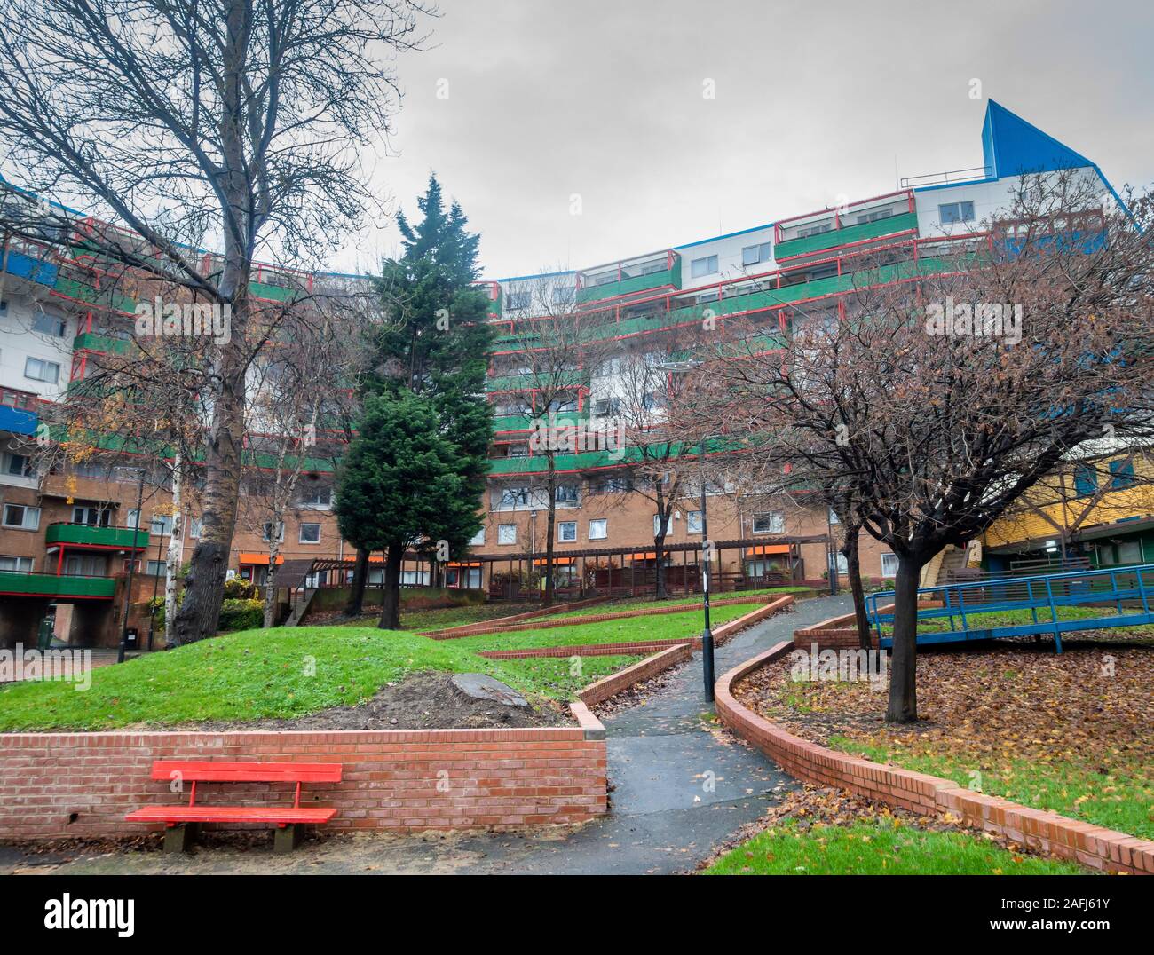 Grade 11 listed Byker wall estate, Newcastle upon Tyne. UK Stock Photo