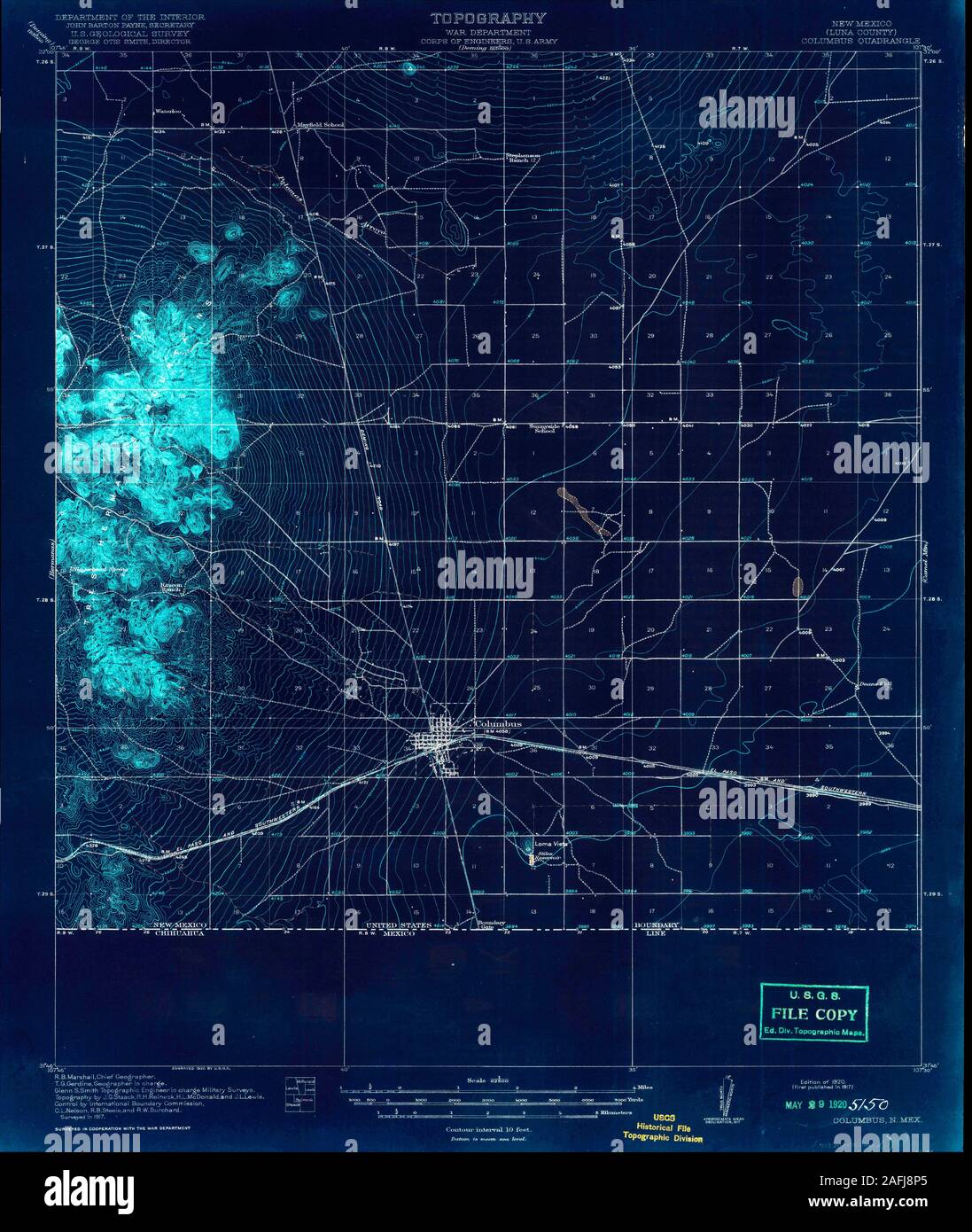 Columbus new mexico map hires stock photography and images Alamy