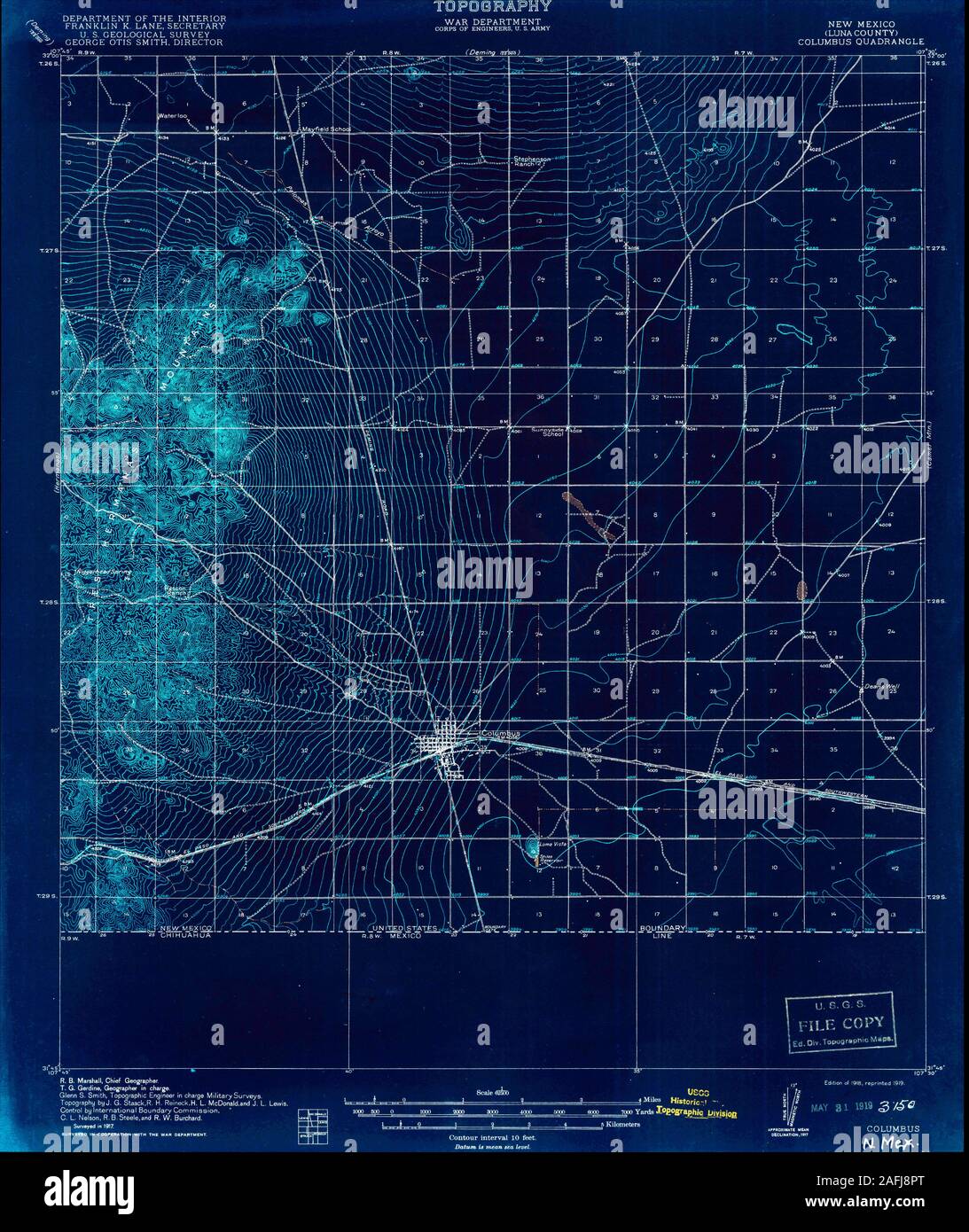 Map of columbus new mexico hires stock photography and images Alamy