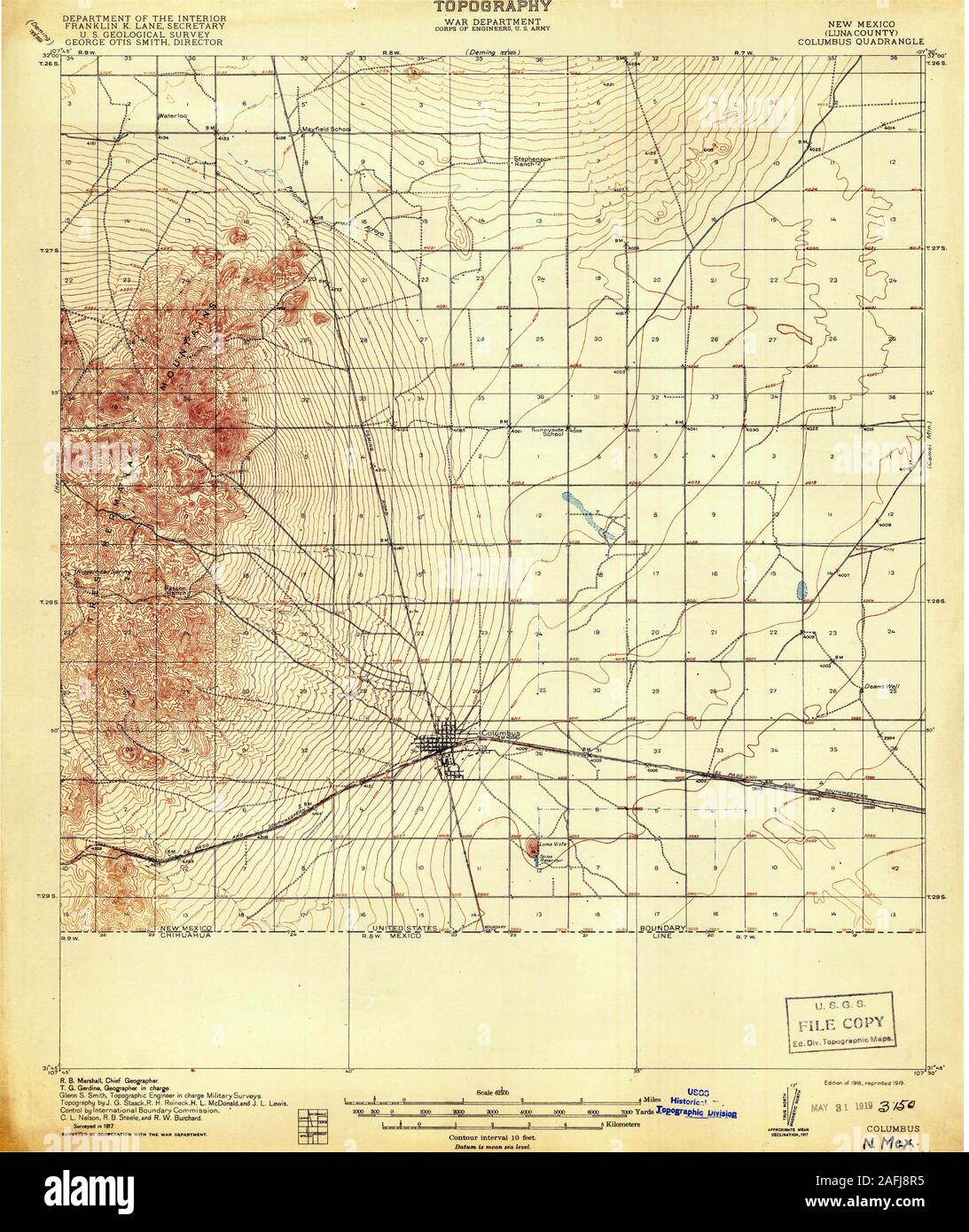 Columbus new mexico map hires stock photography and images Alamy