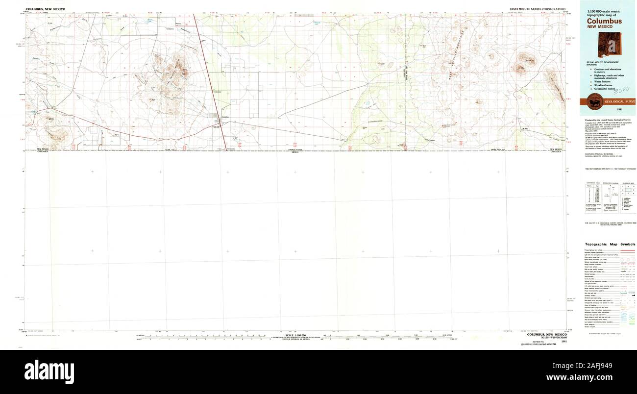 Columbus new mexico map hires stock photography and images Alamy