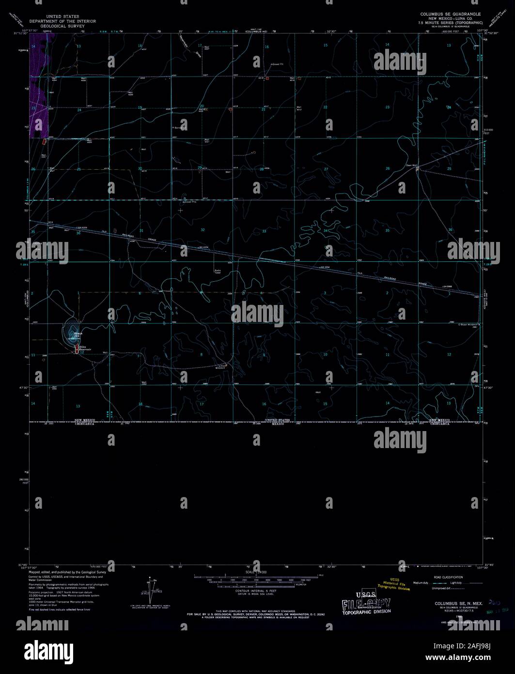 Map of columbus new mexico hires stock photography and images Alamy