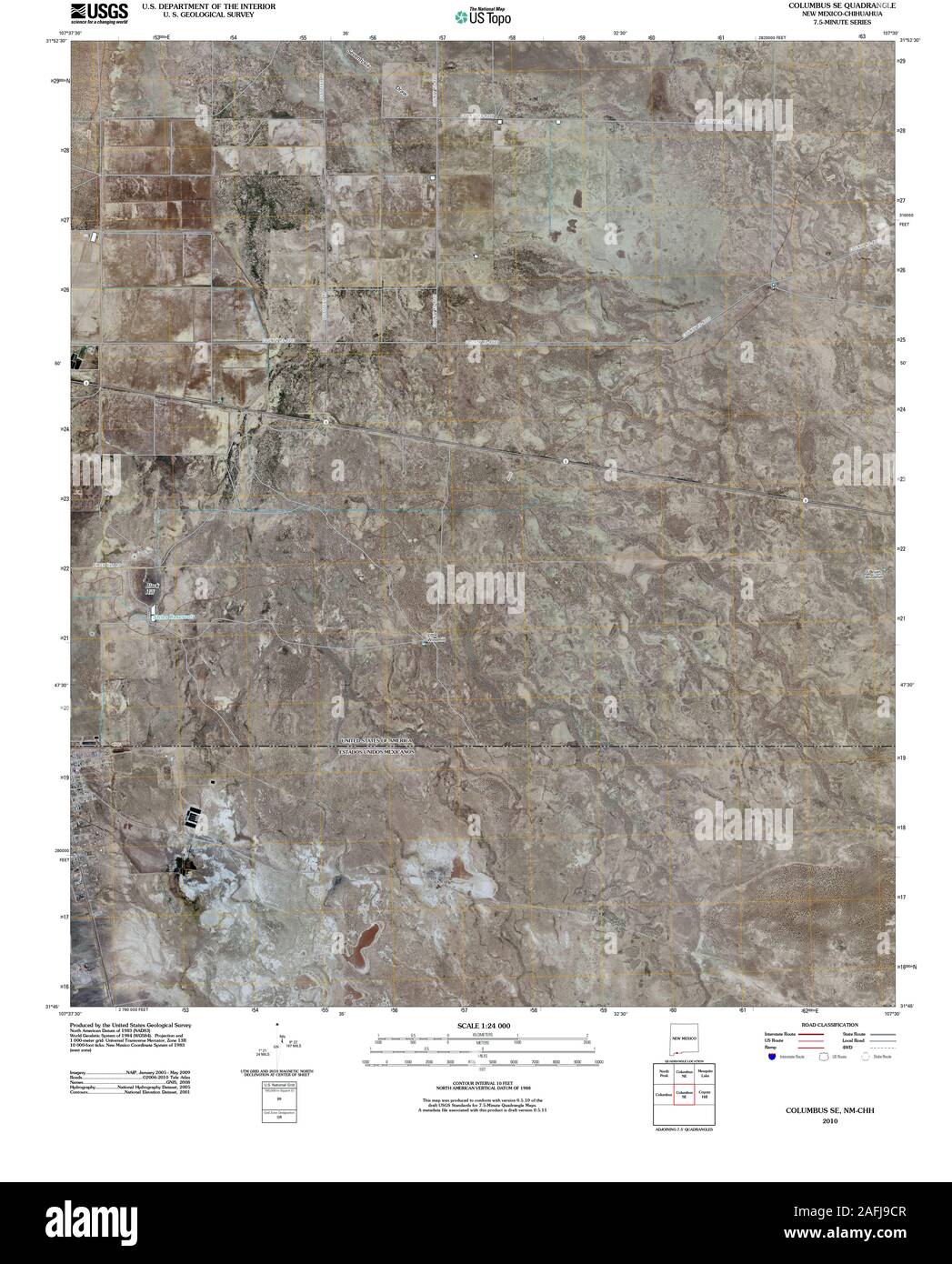 Map of columbus new mexico hires stock photography and images Alamy