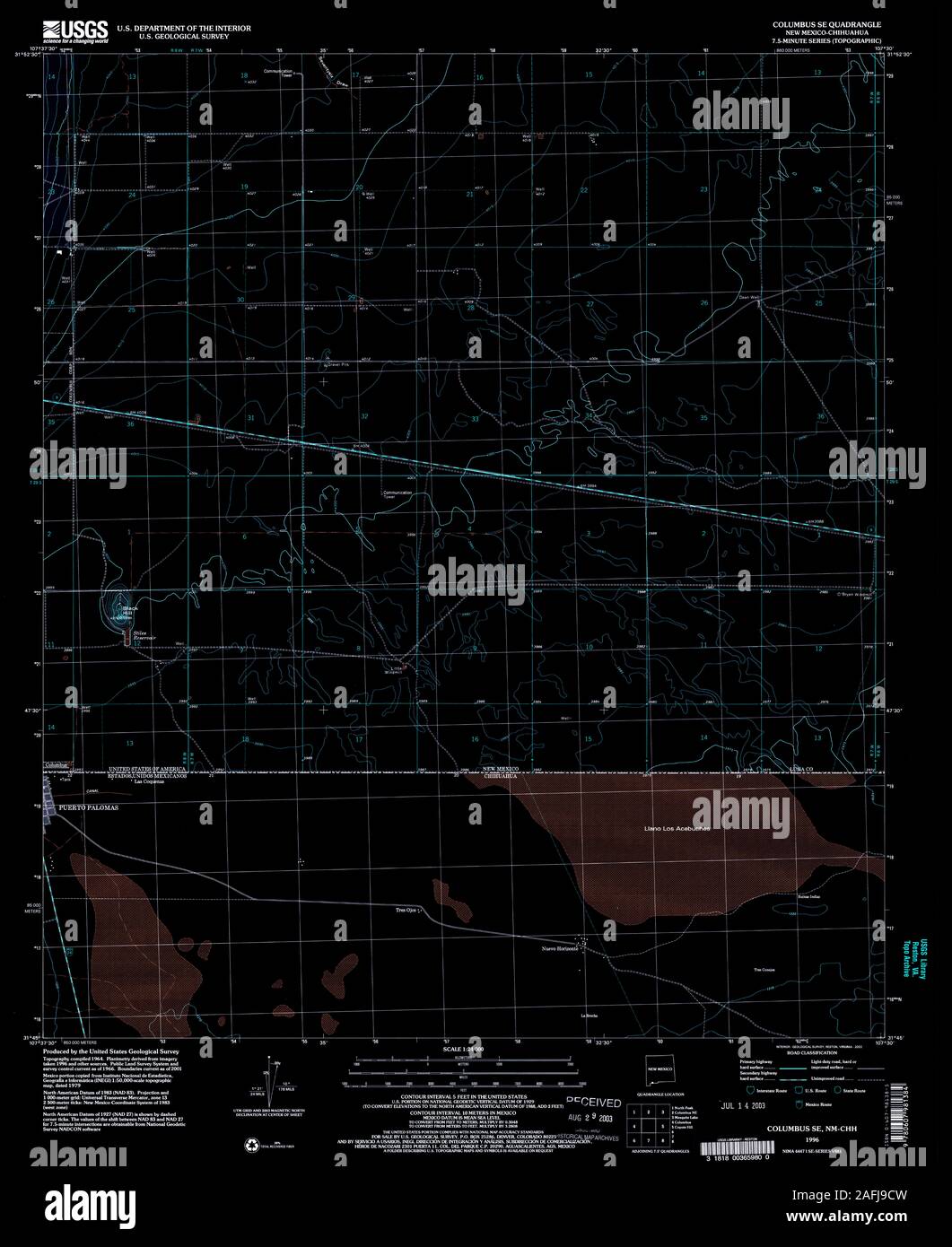 Map of columbus new mexico hires stock photography and images Alamy