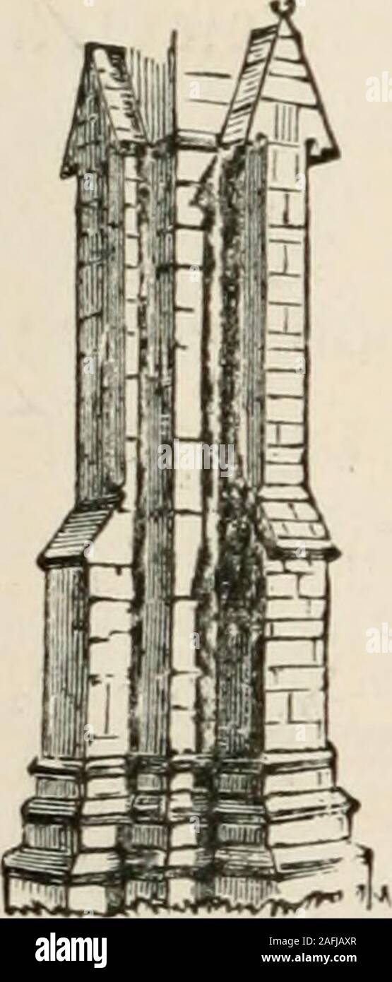 . Architecture for general students. 164 Architecture. The side-aisles were no longer surmounted bygalleries, but their openings had served to break upand vary the space between the arcade and theclerestory or clear-story above; therefore a seriesof mock windows took their place, and this wascalled the triforium or blind-story. Got/lie Exterior, — The Gothic exterior differedas much from the Romanesque as did the interior.In the one, simple solemn masses, unbroken saveby the unobtrusive lisenes, and converging to asingle point, betokened the quiet earnest faith ofthe primitive church ; in the Stock Photo