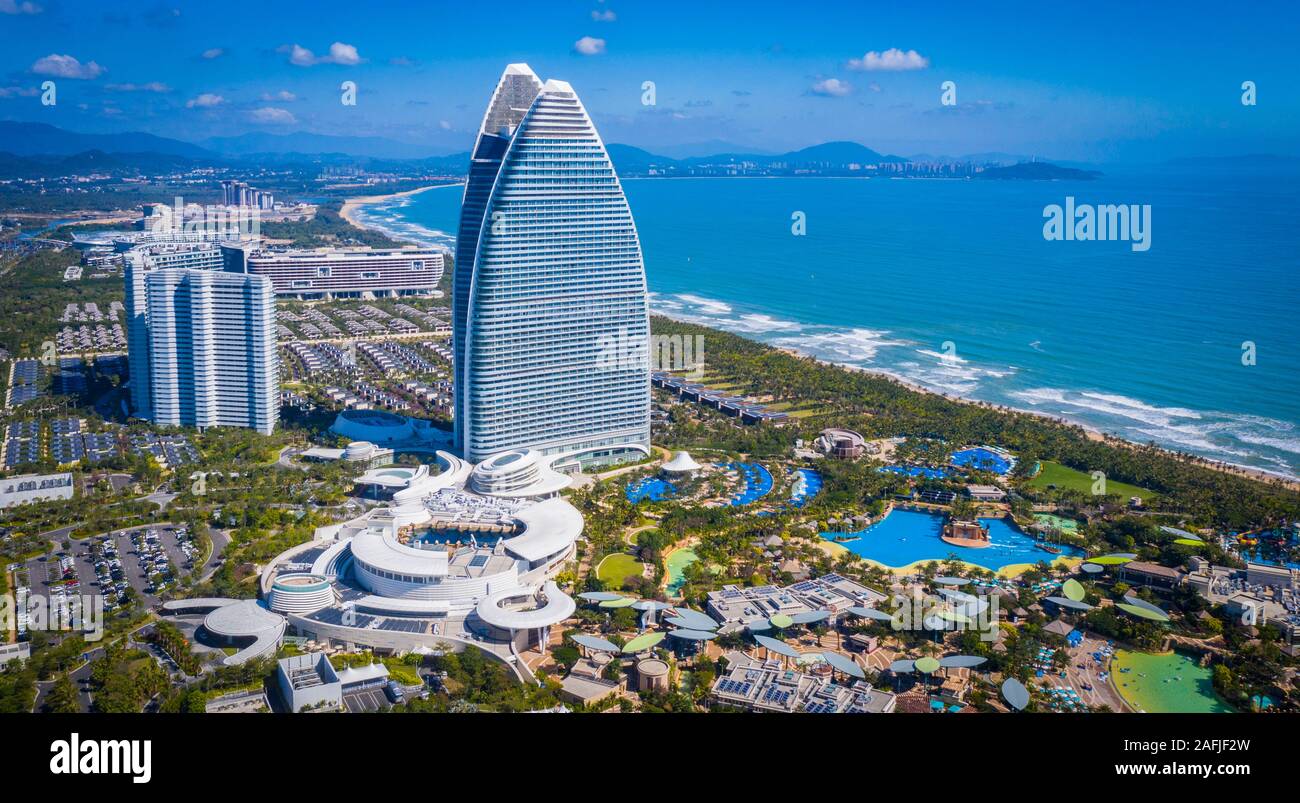 View of Hotel Atlantis Sanya at Haitang Bay in Sanya City, south China's Hainan Province on December 15th, 2019. Stock Photo