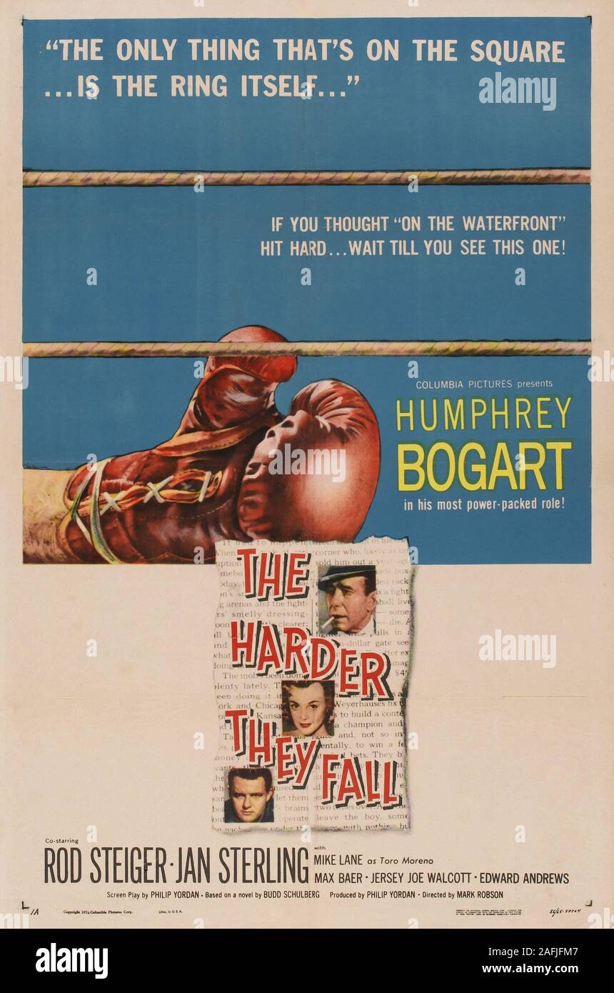 The Harder They Fall  Year : 1956 USA Director : Mark Robson Poster (USA) Stock Photo