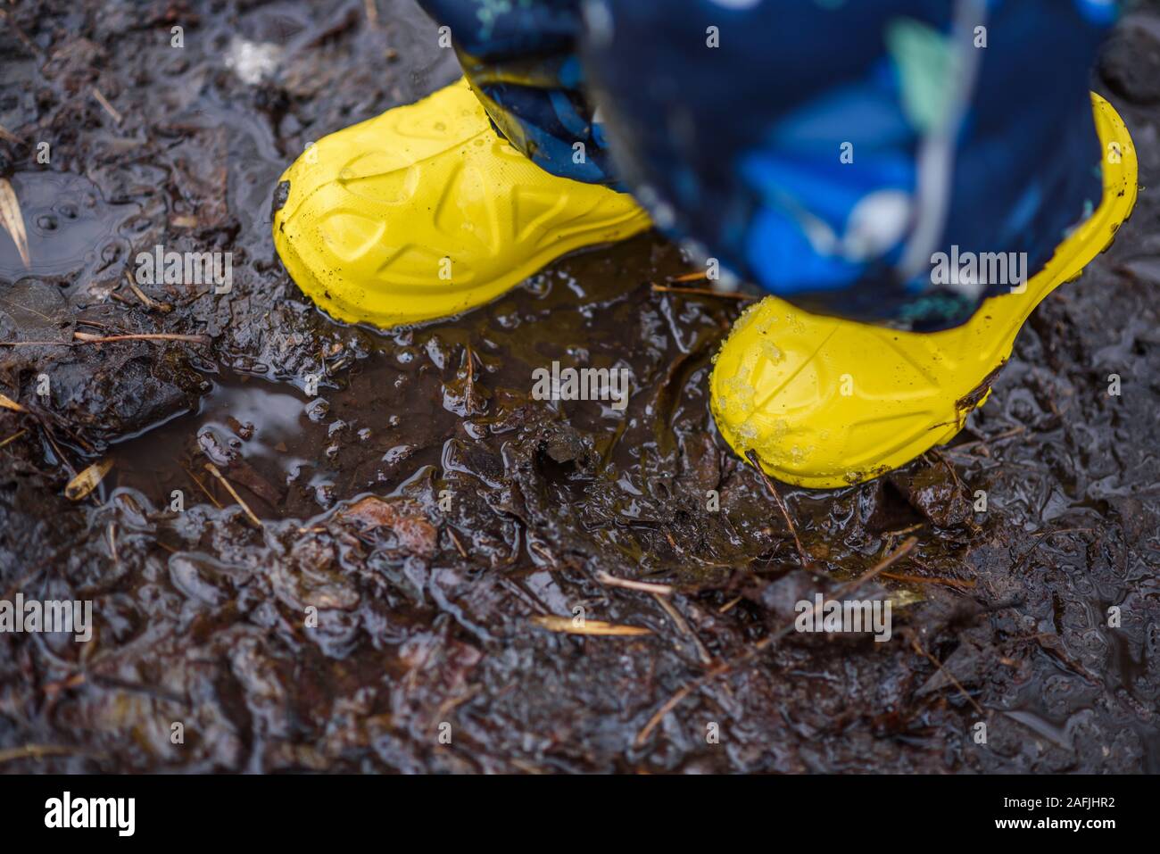 yellow mud boots